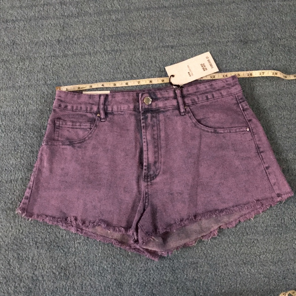 Purple Forever 21 jean shorts